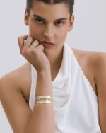 Danae Two-Tone Meander Cuff Bracelet