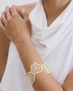 Dahlia Flower Cuff Bracelet - Image 3