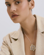 Dahlia - Floral Sterling Silver Pendant
