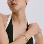 Elia Gold-Plated Olive Branch Bracelet