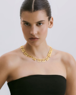 Meander - Greek Key Gold-Plated Necklace