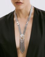 Stavros - Sterling Silver and Garnet Long Necklace - Image 3
