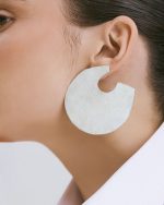 Lefko - White Sculptural Earrings