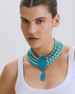 Oceania - Turquoise Beaded Statement Necklace