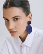 Blue - Deep Blue Sculptural Earrings