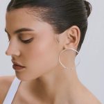 Petalo - Silver Open Hoop Earrings