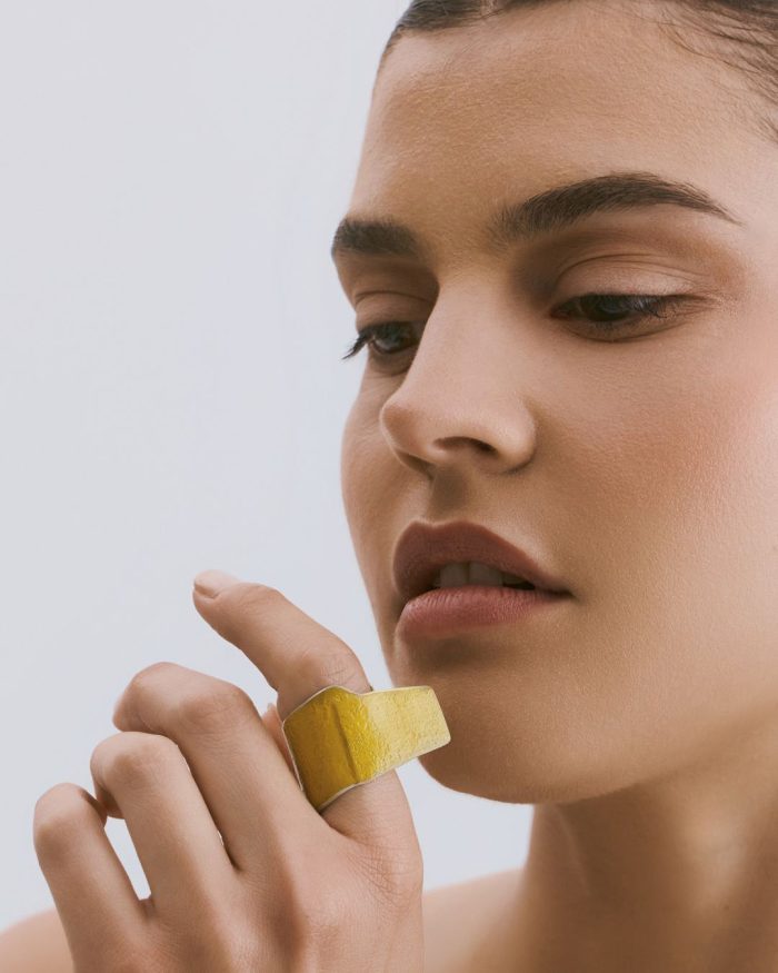 Aurora - Yellow Geometric Ring - Image 3