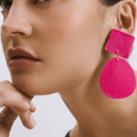Chroma - Fuchsia Geometric Earrings