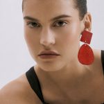Kokino - Red Geometric Earrings